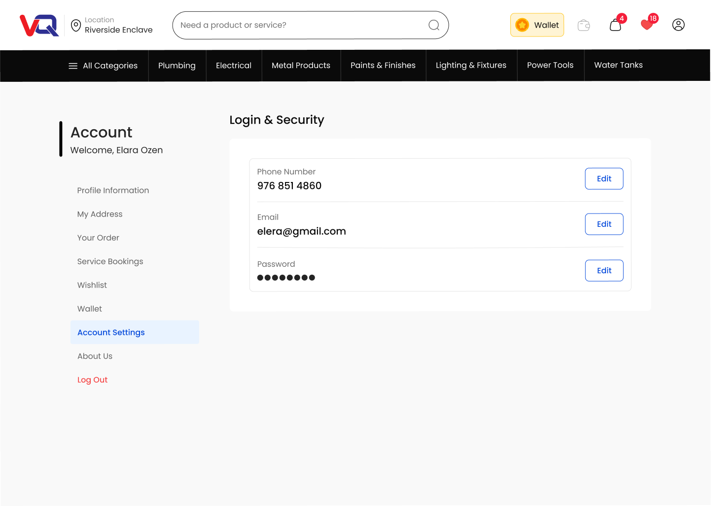 Login & Security